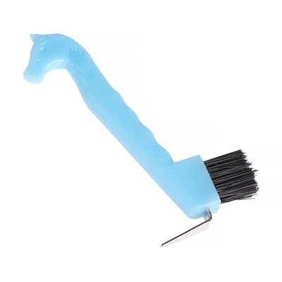 Щётка с крючком для ухода за копытами, пластик, МИКС