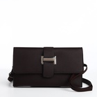 Сумка женская на магните, коричневая - Фото 13