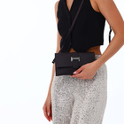 Сумка женская на магните, коричневая - Фото 3