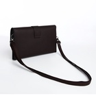 Сумка женская на магните, коричневая - Фото 9