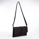 Сумка женская на магните, коричневая - Фото 7