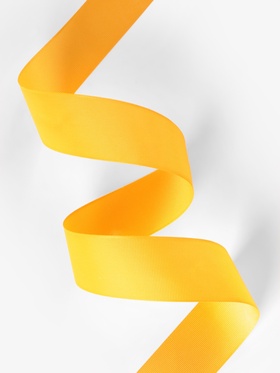 Лента репсовая, 40 мм, 23±1 м, жёлтая №85