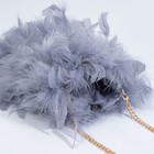 Сумка-клатч на фермуаре, цвет серый - фото 21967110