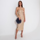 Сумка-клатч на фермуаре, цвет серый - фото 21967111