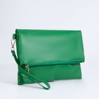 Сумка-клатч на магните, ремешок на запястье, цвет зелёный - фото 21967240
