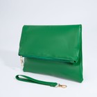 Сумка-клатч на магните, ремешок на запястье, цвет зелёный - фото 21967242