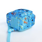 Рюкзак детский на молнии, 3 наружных кармана, цвет голубой - фото 9896246