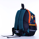 Рюкзак детский на молнии, 3 наружных кармана, цвет зелёный - Фото 3