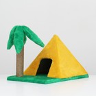 Домик для кошек "Пирамидка", с когтеточкой "Пальма", 38 х 40 х 61 см - Фото 1