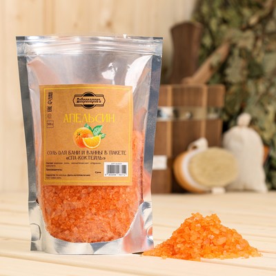 Соль для бани и ванны "Апельсин" 500 гр Добропаровъ