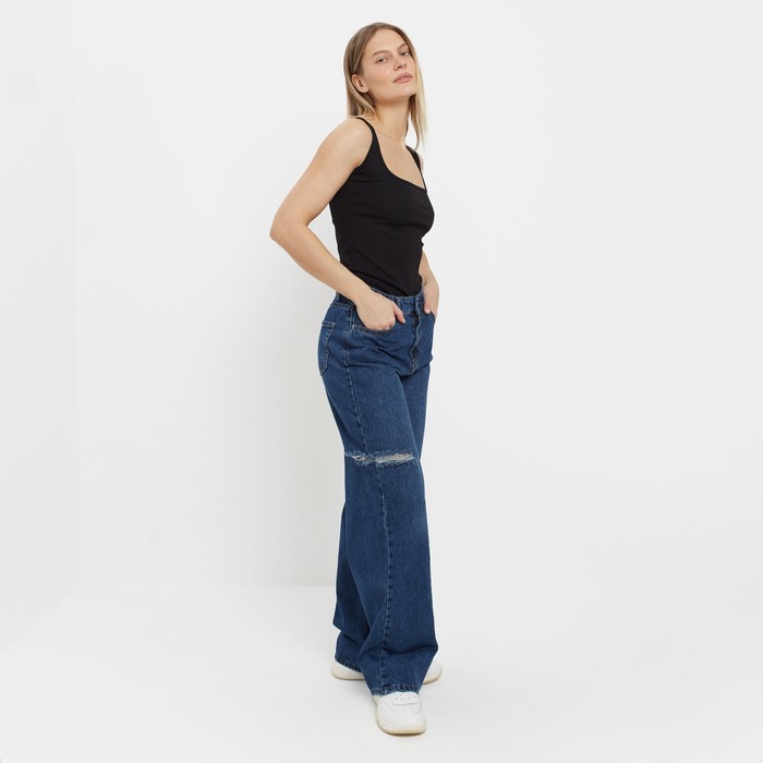 Джинсы женские, цвет тёмно-синий, размер 38 (44) 59567