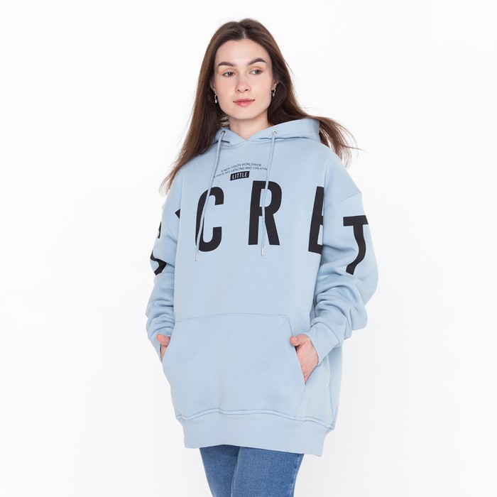 Толстовка женская, цвет голубой, размер ONE SIZE (42-46) 59570