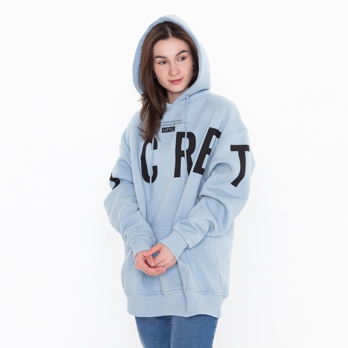 Толстовка женская, цвет голубой, размер ONE SIZE (42-46) 59570