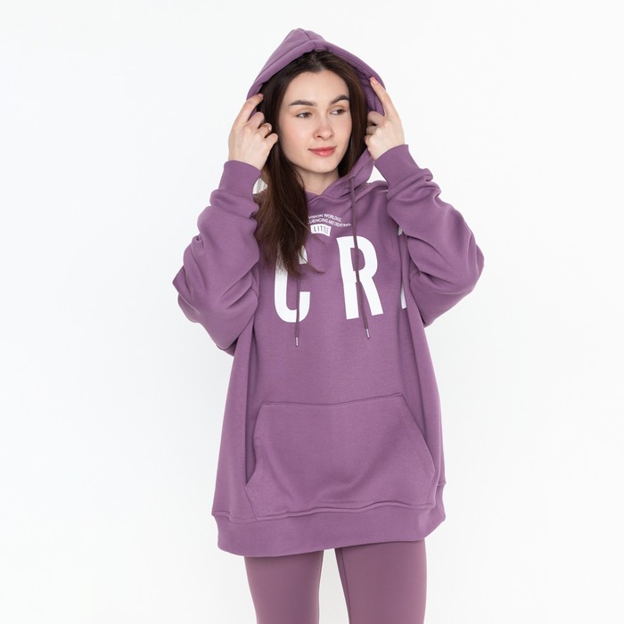 Толстовка женская, цвет темно-бордовый, размер ONE SIZE (42-46) 59571