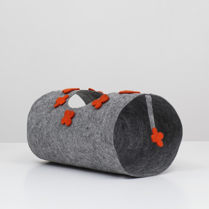 Туннель для кошек с игрушкой, 45 х 25 см из войлока - Фото 1