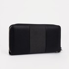 Кошелёк женский на молнии с ремешком, цвет чёрный - фото 39071224