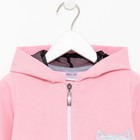 Комбинезон для девочки, цвет светло-розовый/кошечка, рост 74 см - фото 51082081