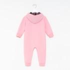 Комбинезон для девочки, цвет светло-розовый/кошечка, рост 74 см - фото 51082082