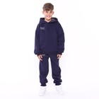 Комплект для мальчика (худи, брюки) НАЧЁС, цвет тёмно-синий, рост 134 см - фото 10187382