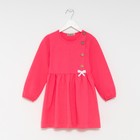Платье для девочки, цвет тёмно-розовый, рост 98 см - фото 10187421