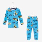 Пижама для мальчика, цвет голубой, рост 116 см - фото 110254655