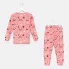 Пижама для девочки, цвет коралловый/кот, рост 104 см 9440827
