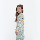 Пижама для девочки, цвет ментоловый/кот, рост 122 см - Фото 3