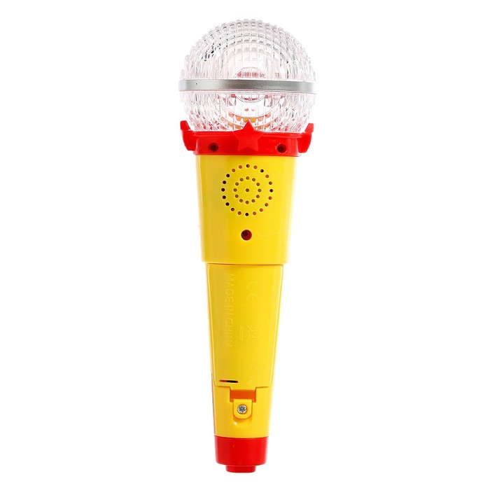 Микрофон, звук, свет, цвет жёлтый - фото 1882584795