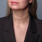 Чокер «Лёд», изящный, белый в золоте, 32 см - Фото 1