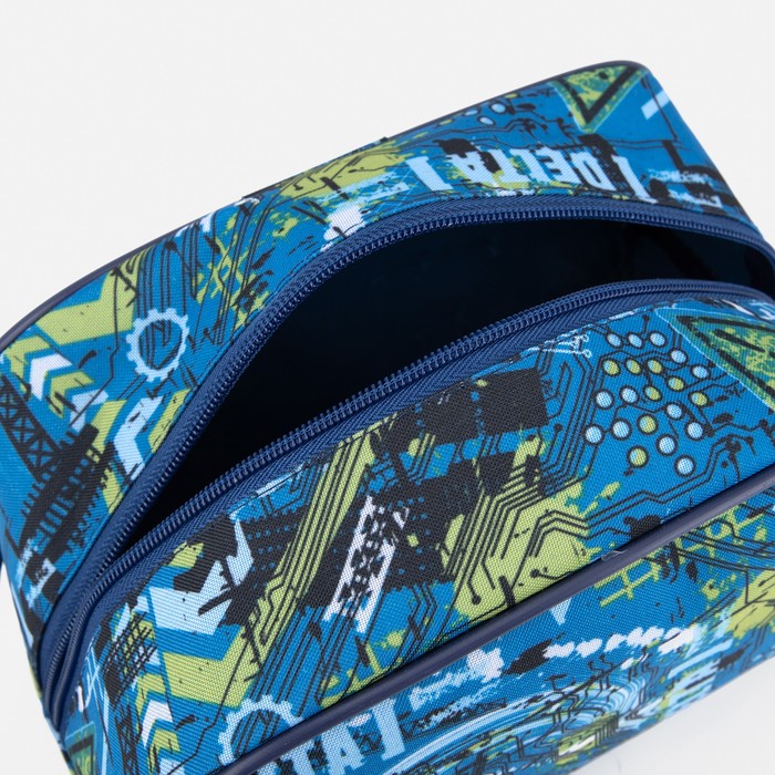 Косметичка на молнии, цвет синий 32774