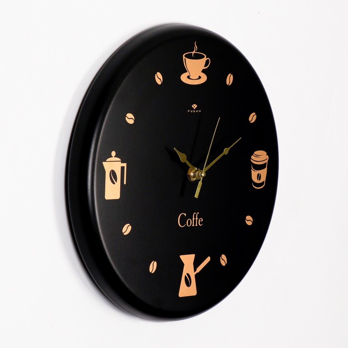 Часы настенные, интерьерные "Время для кофе", d-27 см, бесшумные - фото 1906160245