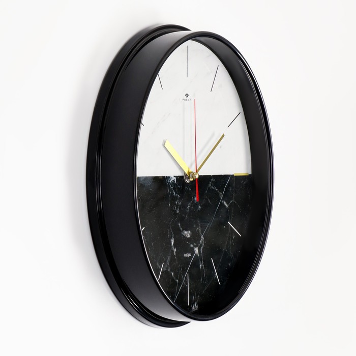 Часы настенные, интерьерные "Мрамор", бесшумные, d-29 см - фото 1906160248