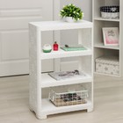 Этажерка напольная «Плетёнка», 4-х секционная, белая - Фото 1