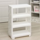 Этажерка напольная «Плетёнка», 4-х секционная, белая - Фото 2