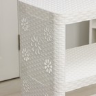 Этажерка напольная «Плетёнка», 4-х секционная, белая - Фото 3