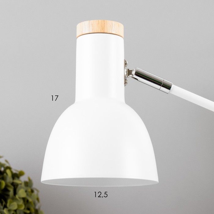 Настольная лампа "Джадо" E27 40Вт белый 15х15х47 см - фото 1906160346