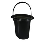 Ведро - туалет, h=39 см, 17 л, съёмный стульчак, чёрное - Фото 2