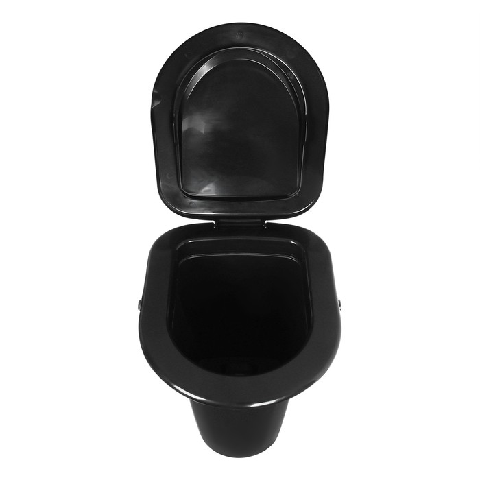 Ведро-туалет, h = 39 см, 17 л, съёмный стульчак, чёрное - фото 1905336183