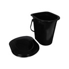 Ведро - туалет, h=39 см, 17 л, съёмный стульчак, чёрное - Фото 6