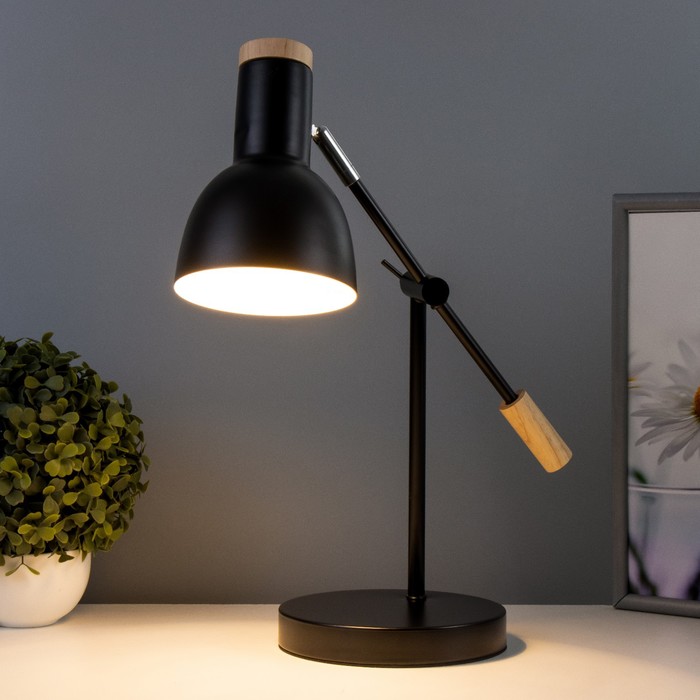 Настольная лампа "Джадо" E27 40Вт черный 15х15х47 см - фото 1906160351