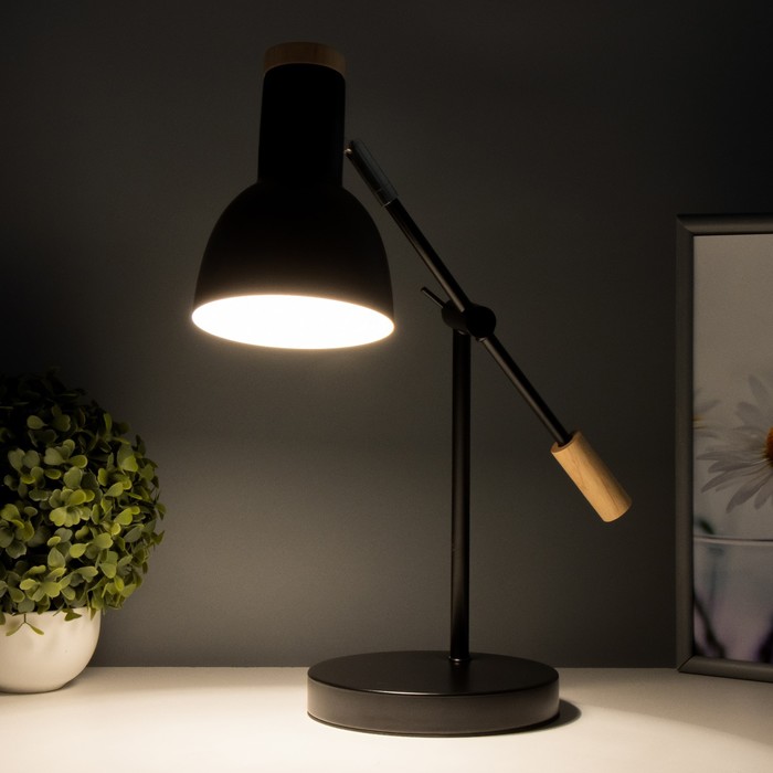 Настольная лампа "Джадо" E27 40Вт черный 15х15х47 см - фото 1906160352