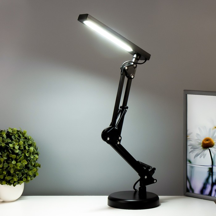 Настольная лампа "Брина" LED 7Вт черный 14,5х14,5х67 см RISALUX - фото 1910542343
