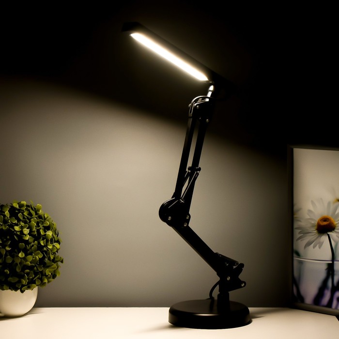Настольная лампа "Брина" LED 7Вт черный 14,5х14,5х67 см RISALUX - фото 1910542344