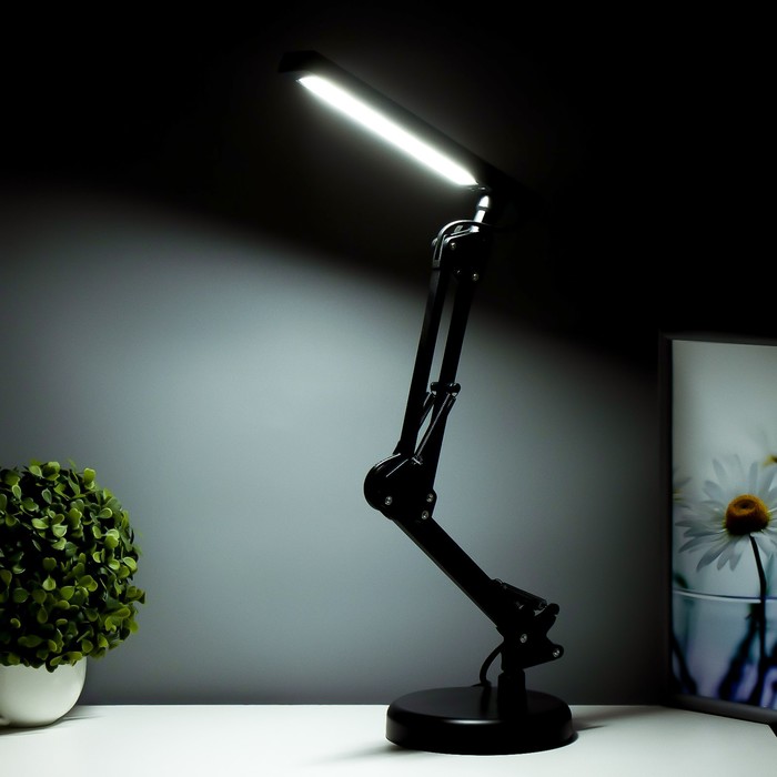 Настольная лампа "Брина" LED 7Вт черный 14,5х14,5х67 см RISALUX - фото 1910542345