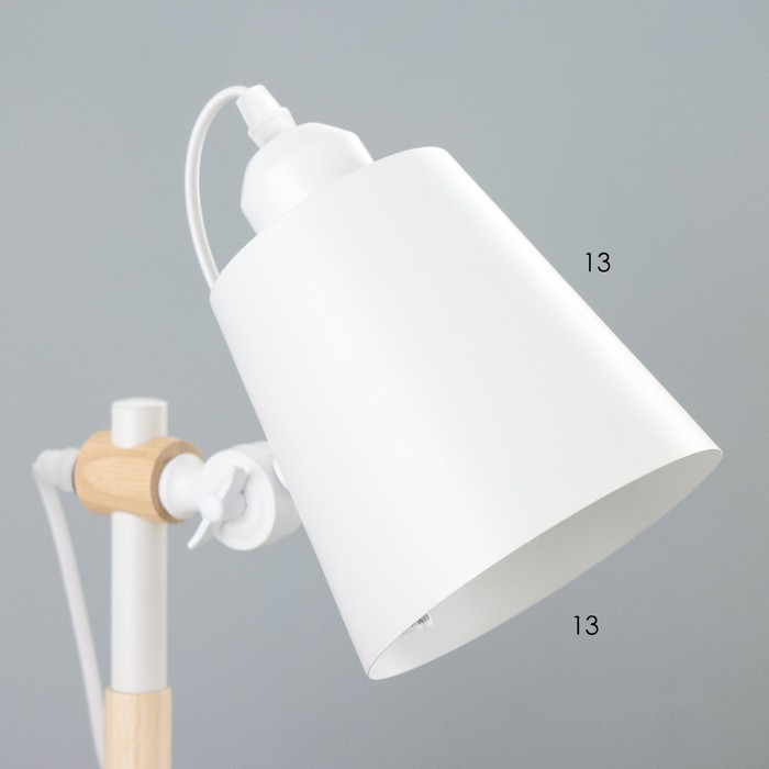 Настольная лампа "Бертон" E27 40Вт белый 17,5х17,5х54 см RISALUX - фото 1906160435