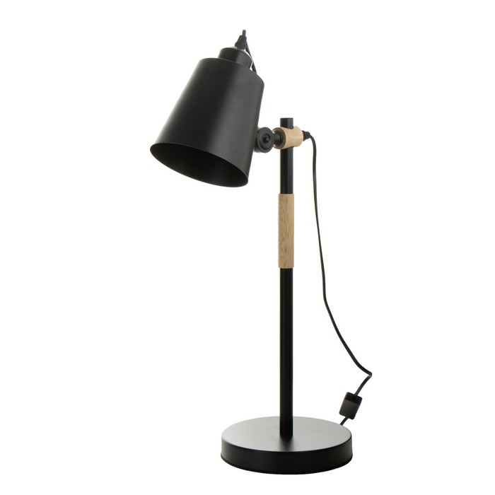 Настольная лампа "Бертон" E27 40Вт черный 17,5х17,5х54 см RISALUX - фото 1884069190