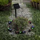 Садовый светильник на солнечной батарее «Обруч», 15 LED, свечение мульти - Фото 2
