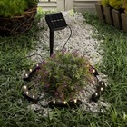 Садовый светильник на солнечной батарее «Обруч», 15 LED, свечение тёплое белое - Фото 2