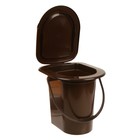 Ведро-туалет, h = 40 см, 17 л, со съёмным горшком, коричневое - Фото 4