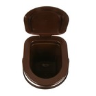Ведро-туалет, h = 40 см, 17 л, со съёмным горшком, коричневое - Фото 6